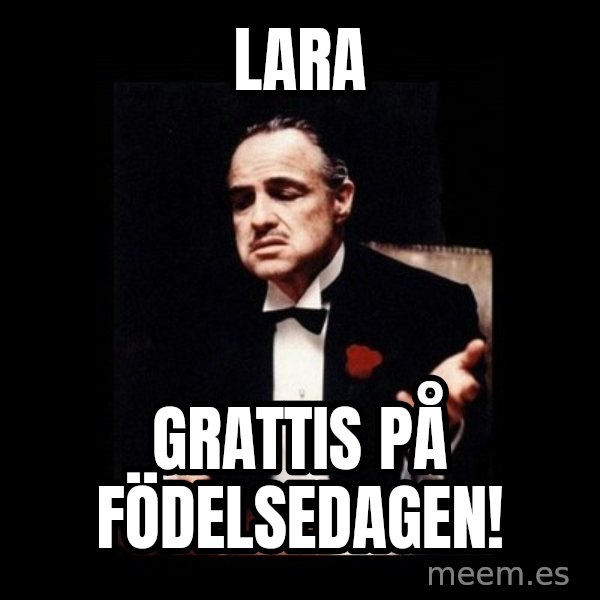 The Godfather meme: Lara / Grattis på födelsedagen!