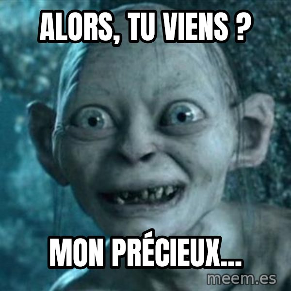 My Precious Gollum meme: Alors, tu viens ? / Mon précieux...