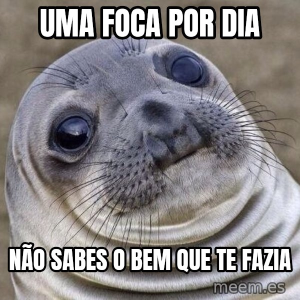 Awkward Seal meme: uma foca por dia / não sabes o bem que te fazia