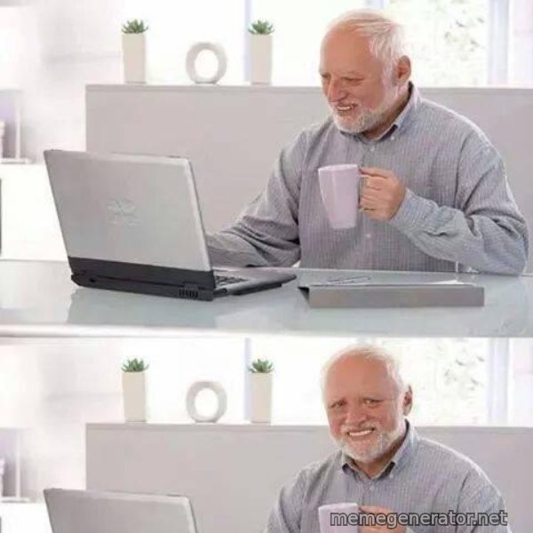Hide the Pain Harold meme template