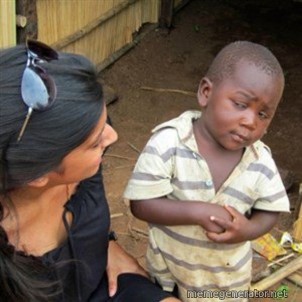 Skeptical 3rd World Kid meme template