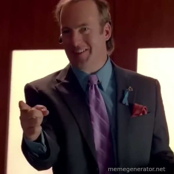 Saul Goodman meme template